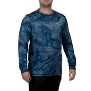 Realtree Mens Long Sleeve Jersey Recycled Polyester Reversible UPF Scent Control Maverick Denim Performance Tee- S